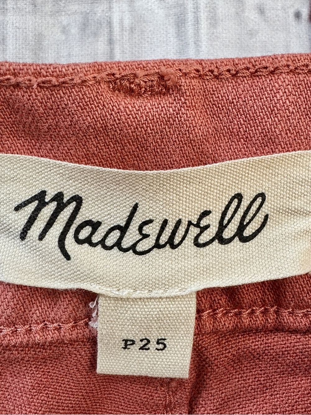 Madewell Emmett 2.0 Wide Leg Crop Pants Clay Terracotta 25P - Picture 9 of 9